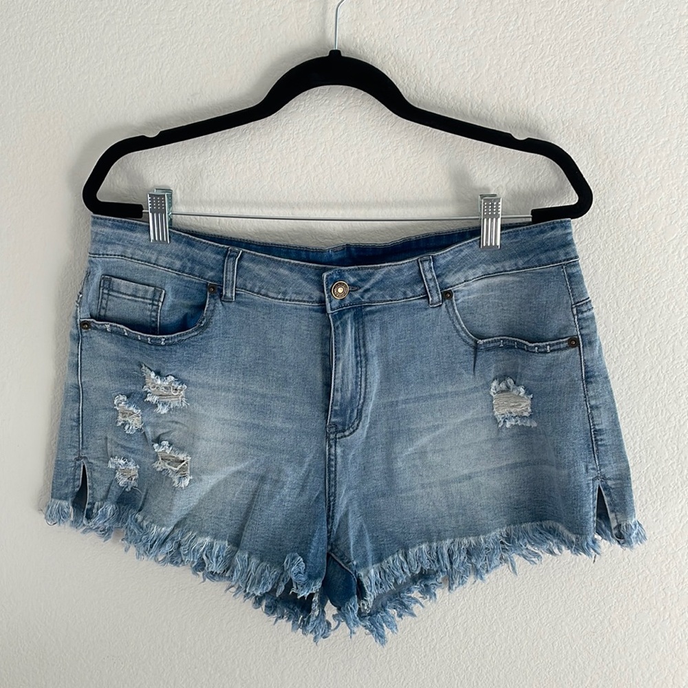 NWT Frayed Denim Shorts